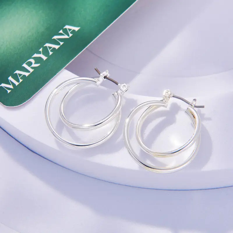 BOUCLES D'ORIELLES DOUBLES TORSADÉES - MARYANA BIJOUX