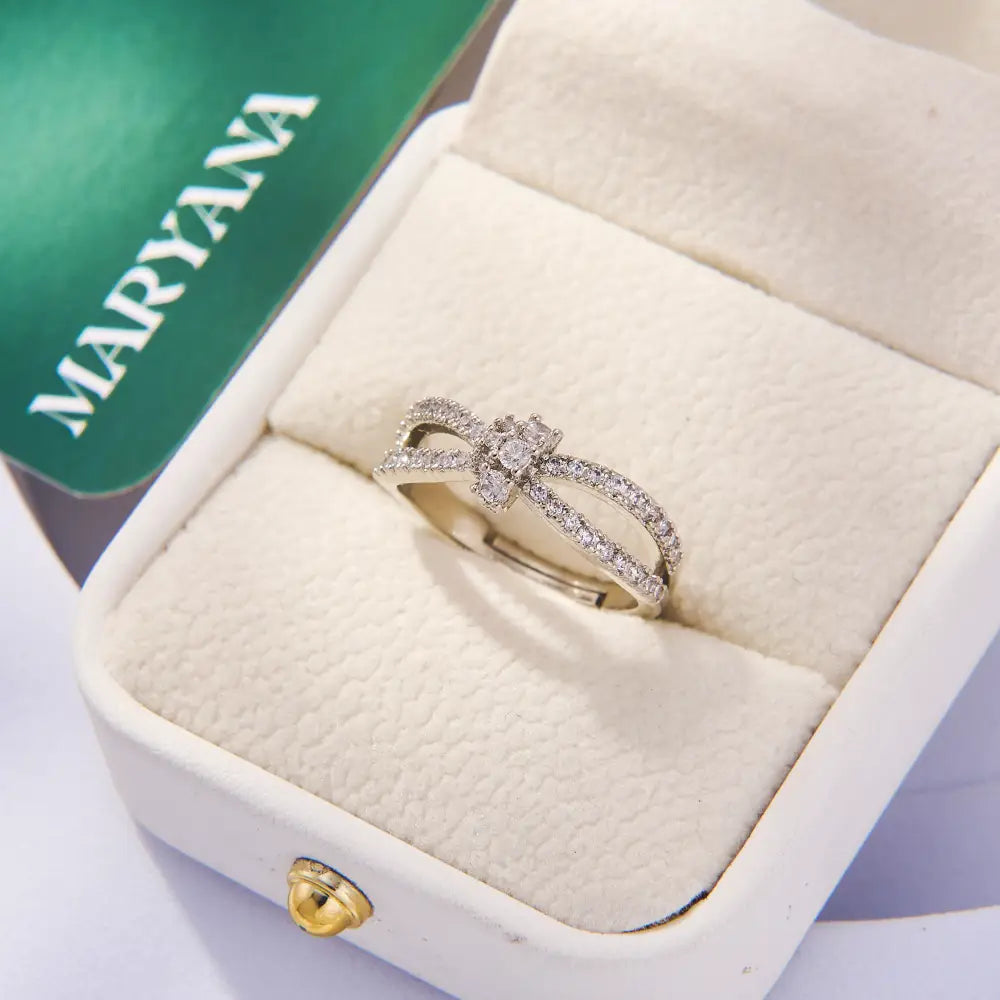 BAGUE CROISEMENT DIAMANT - MARYANA BIJOUX