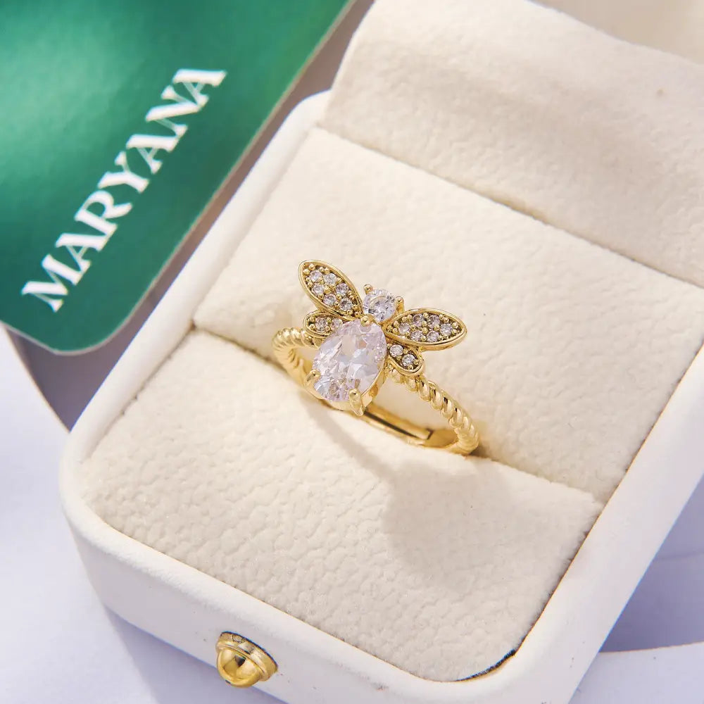 BAGUE RÉGLABLE EN FORME D'ABEILLE - MARYANA BIJOUX