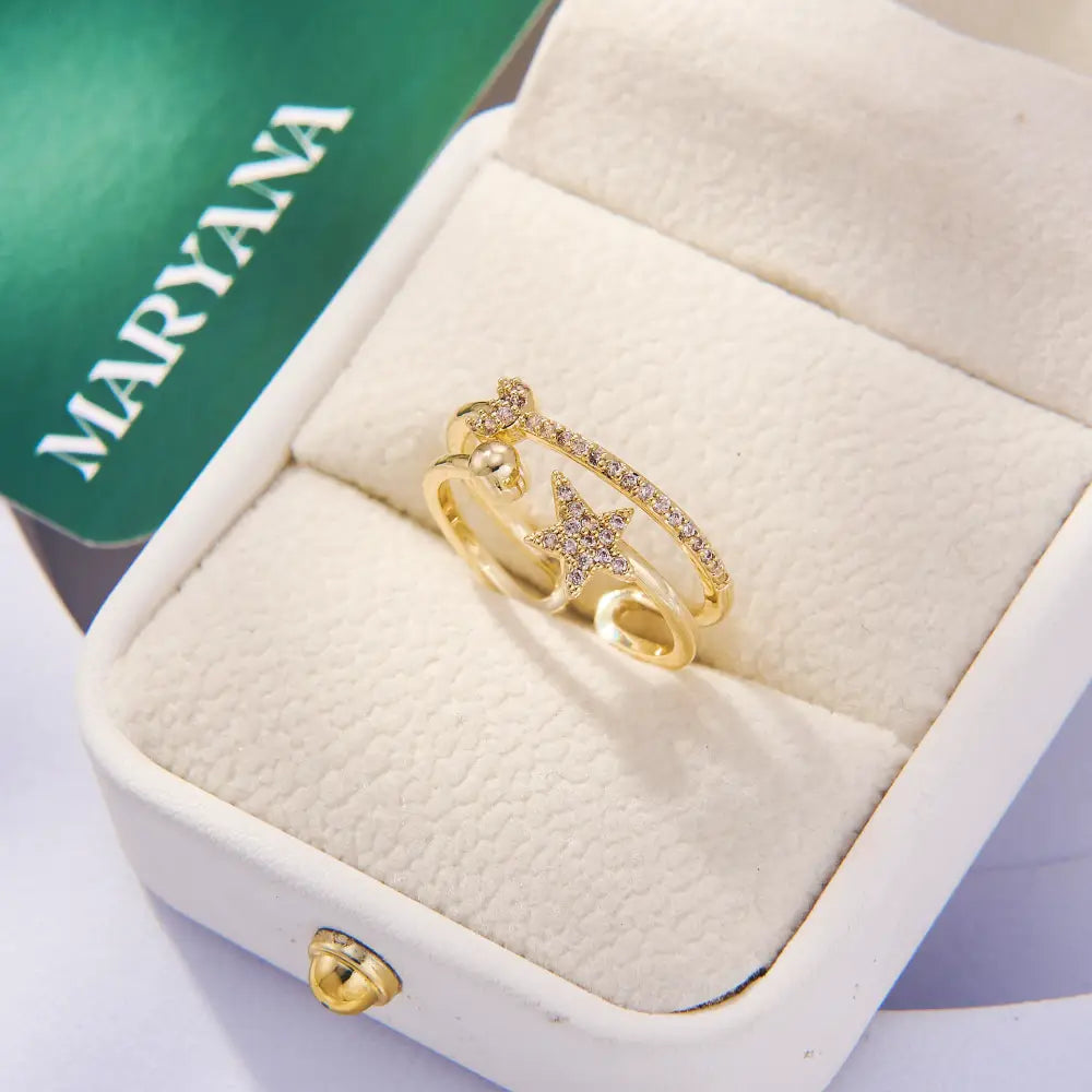 BAGUE ANNEAU OUVERT RÉGLABLE - MARYANA BIJOUX