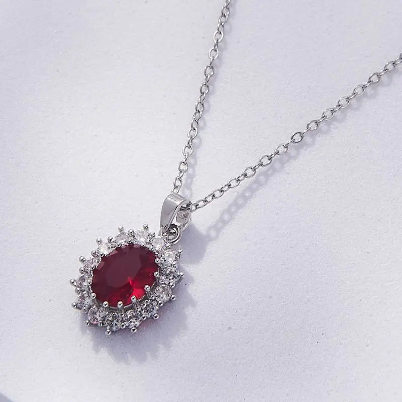 COLLIER OVAL RUBY - MARYANA BIJOUX