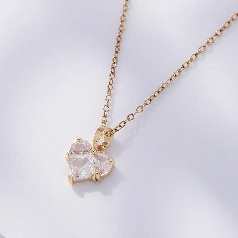 COLLIER COEUR EN BLANC CRISTAL - MARYANA BIJOUX