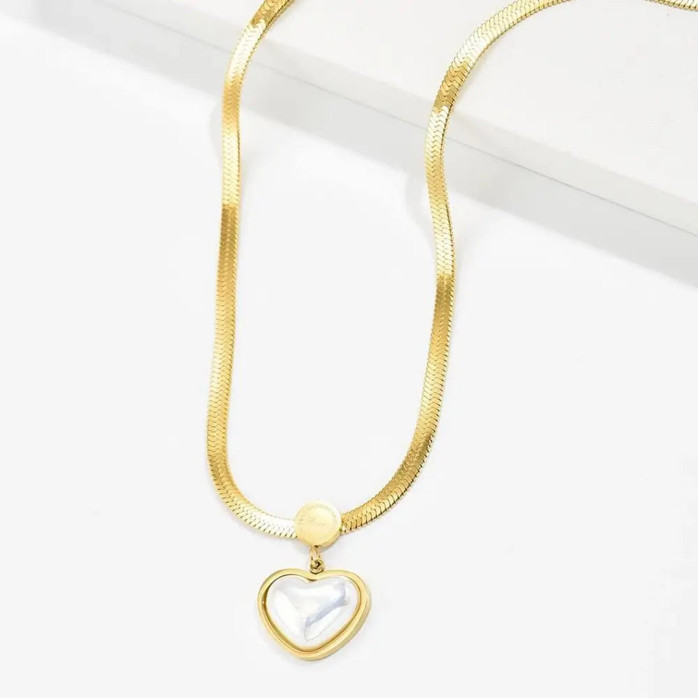 COLLIER COQUILLAGE COEUR - MARYANA BIJOUX