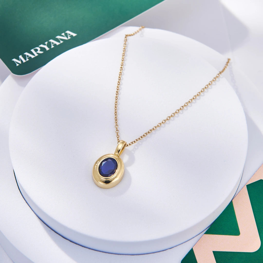 COLLIER OVAL STONE - MARYANA BIJOUX