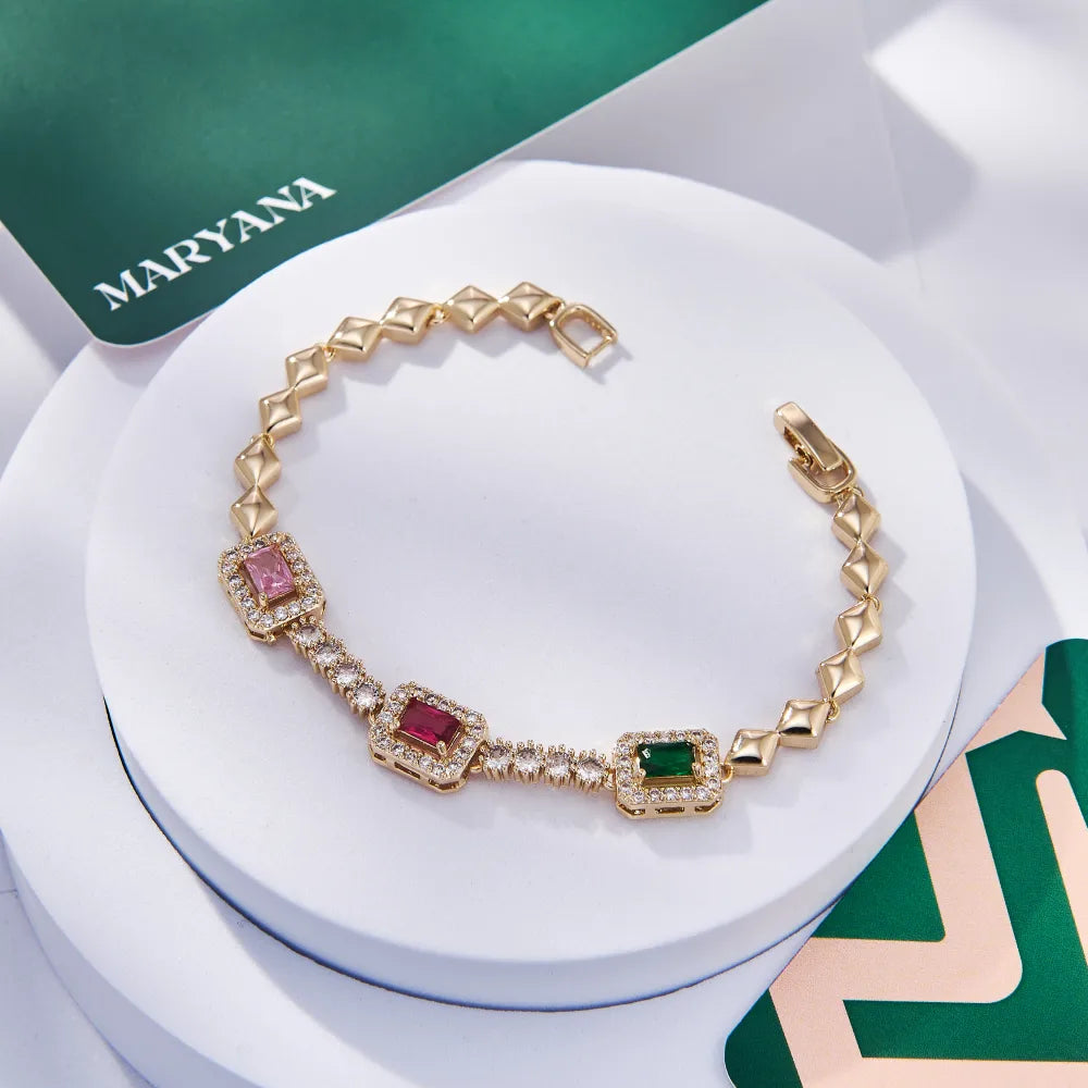 BRACELET OVAL RUBY 3 COLOR - MARYANA BIJOUX