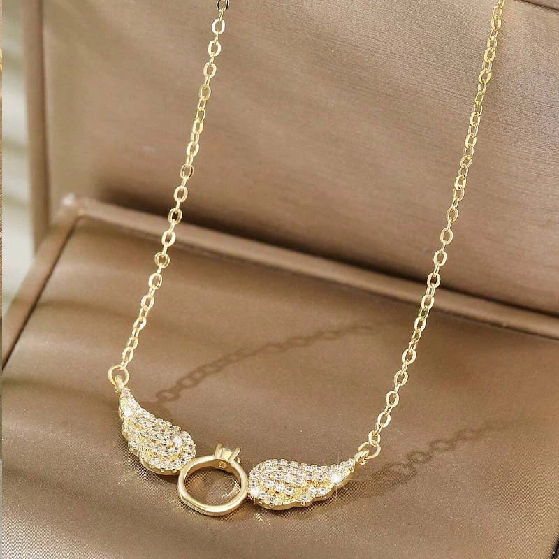 COLLIER MODE ANGE AILES ANNEAU - MARYANA BIJOUX