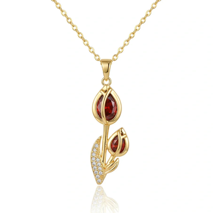 BOITE AMOUR INTEMPOREL AVEC COLLIER TULIPE ÉTERNELLE
