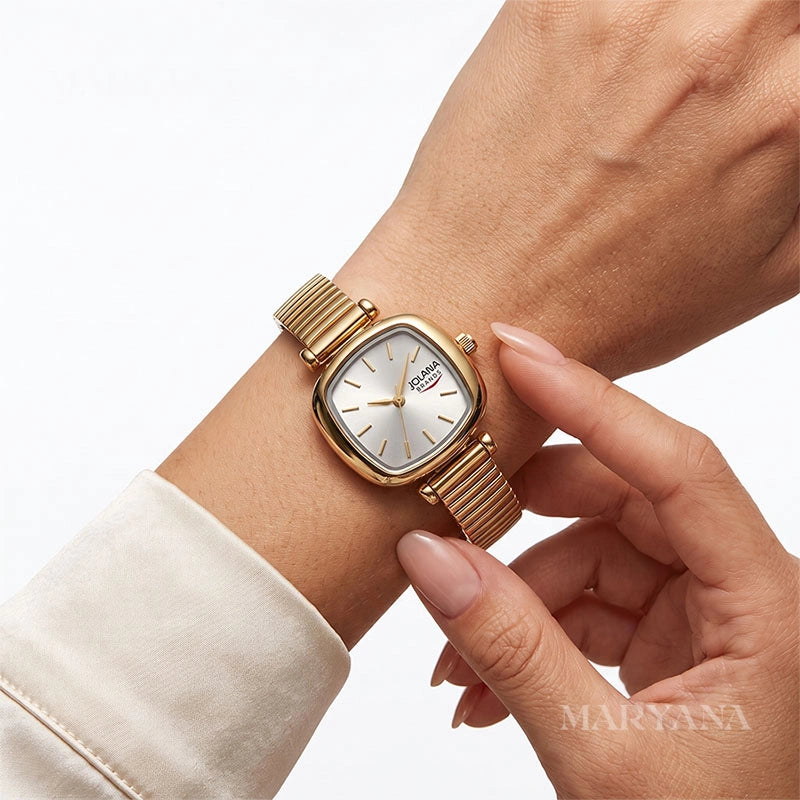 MONTRE LUMIÈRE ÉLÉGANTE DORÉ/B