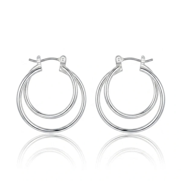 BOUCLES D'ORIELLES DOUBLES TORSADÉES