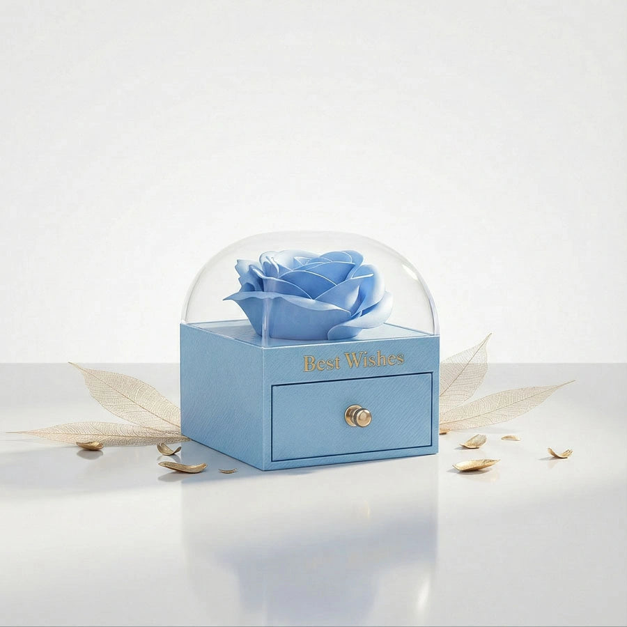 BOÎTE AMOUR ÉTERNEL BLEU AVEC COLLIER OCEAN SHELL