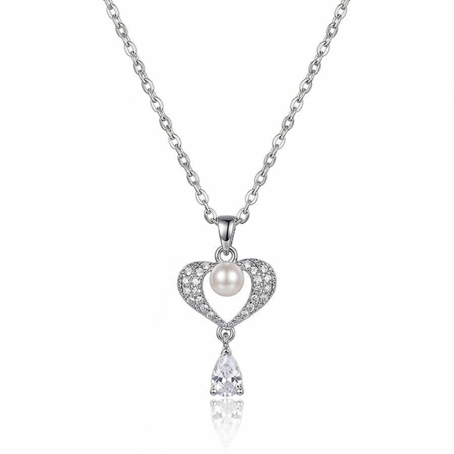 COLLIER PENDENTIF EN FORME STRASS DE LUXE