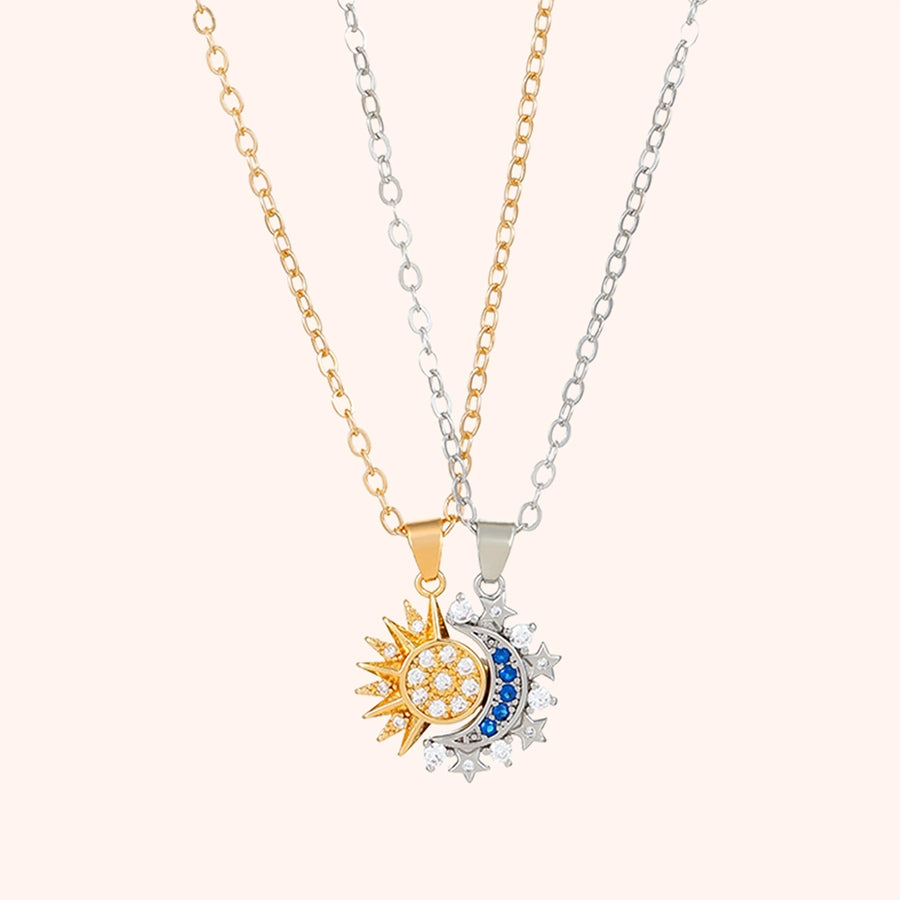 BOÎTE AMOUR ÉTERNEL – COLLIER SOLEIL ET LUNE (2 PIÈCES)