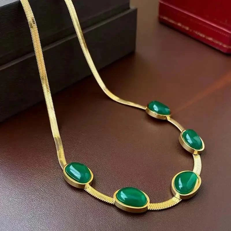 COLLIER ÉMERAUDE CRISTALLINE