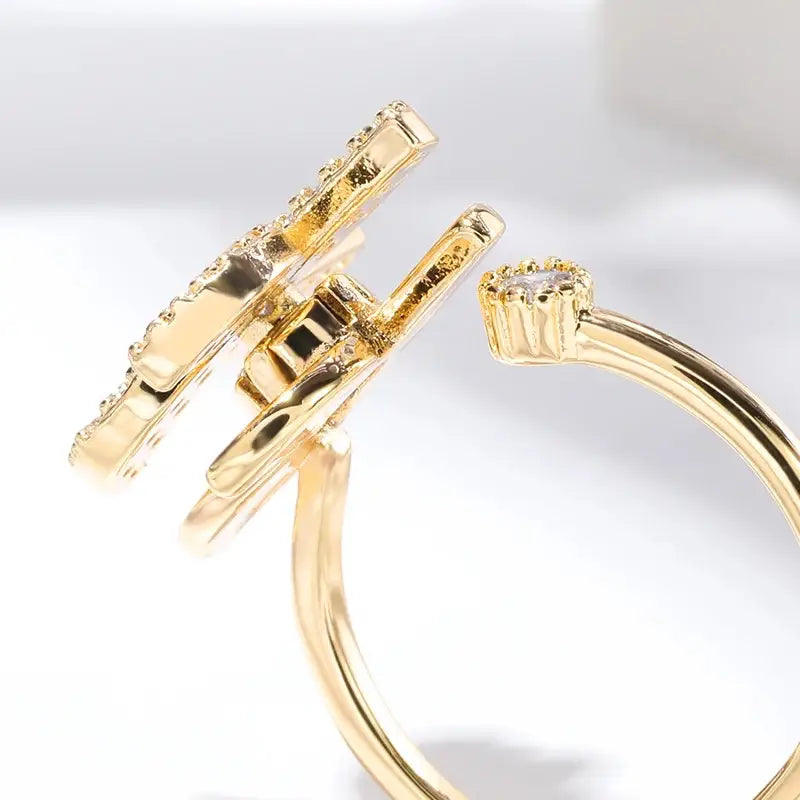 BAGUE OUVERT ROTATIVE DE FLEUR - MARYANA BIJOUX