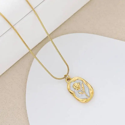 COLLIER DE FLEUR & ROSE EN OR