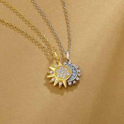 COLLIER SOLEIL ET LUNE 2 PIÈCES