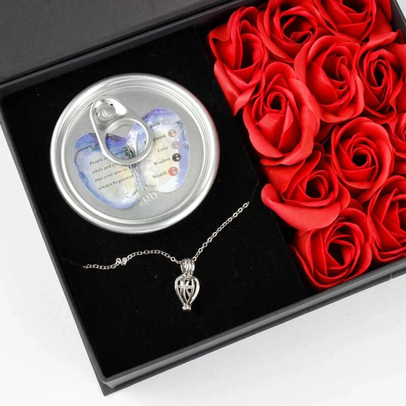 COLLIER CŒUR ÉTERNEL AVEC PERLE – ÉDITION LUXE