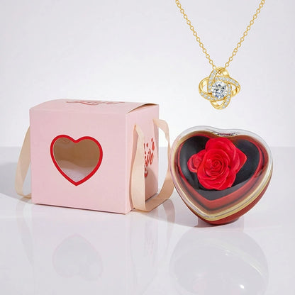 BOITE AMOUR INTEMPOREL AVEC COLLIER ÉCLAT ÉTERNEL