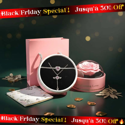 COFFRET FLEUR ETERNA ROSE ⎸ PACK ANGE D’AMOUR ÉTERNEL