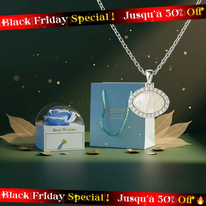 BOÎTE AMOUR ÉTERNEL BLEU - COLLIER OCEAN SHELL