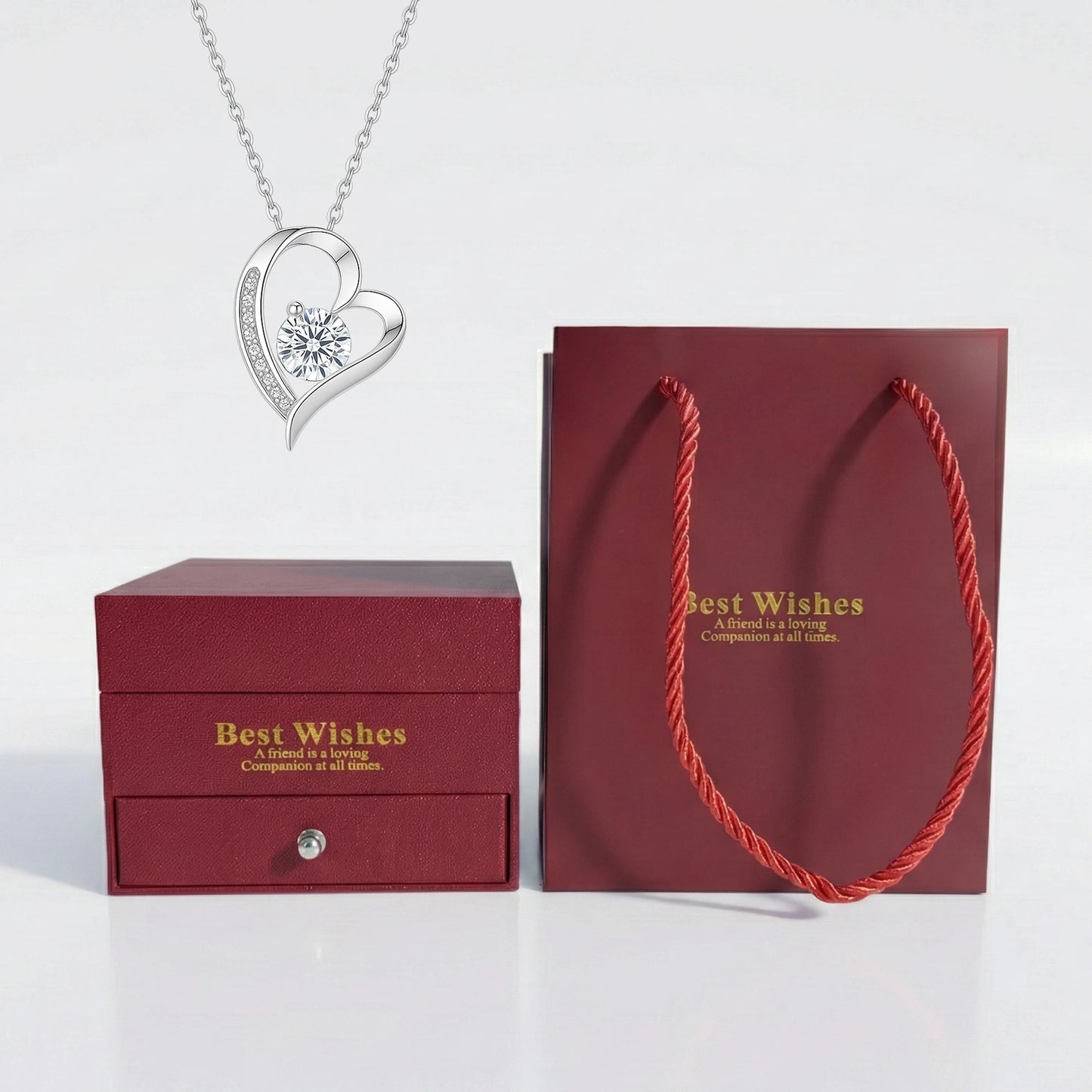 BOITE I LOVE YOU PRESTIGE AVEC COLLIER CŒUR PRÉCIEUX