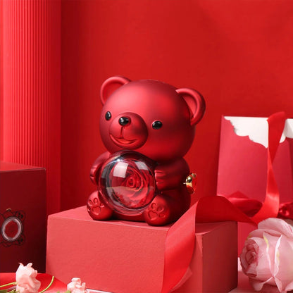BOÎTE DOUDOU ROSE AVEC COLLIER DOUBLE CŒUR