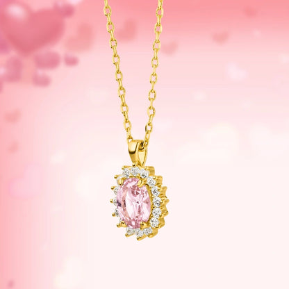 COLLIER SCINTILLANT ROSE