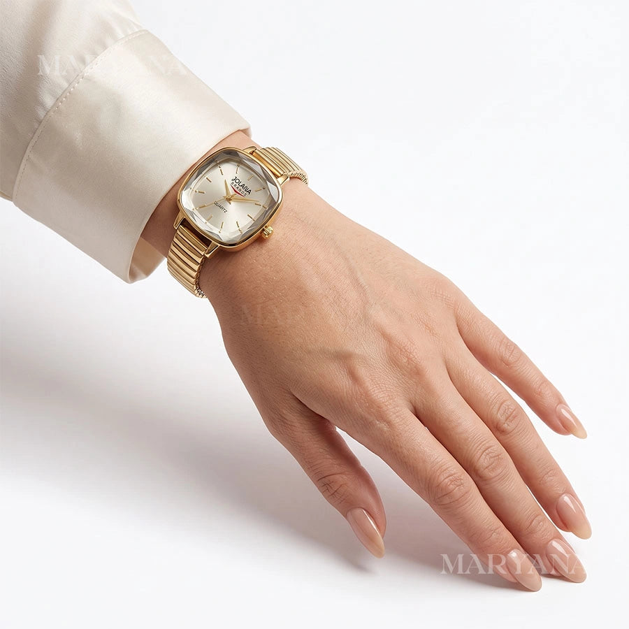 MONTRE CRISTAL DOUX DORÉ/B