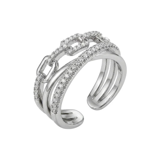 BAGUE OUVERTE DOUBLE COUCHE