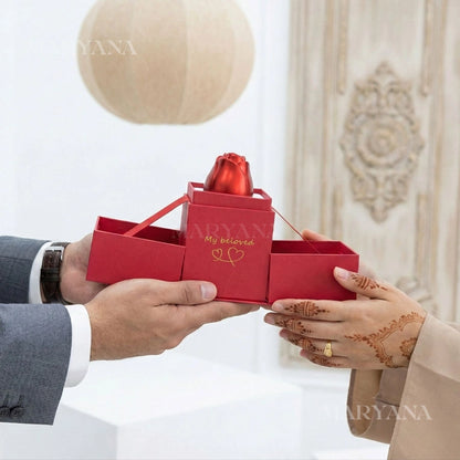 BOÎTE ÉCRIN D’AMOUR AVEC BAGUE CŒUR PRÉCIEUX