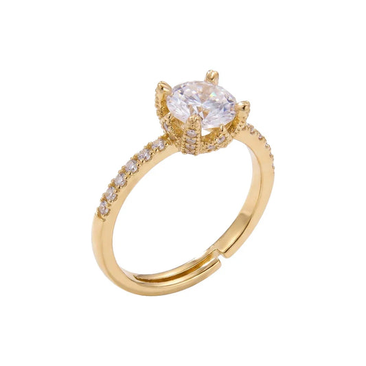 BAGUE MOISSANITE COUPE RADIEUSE