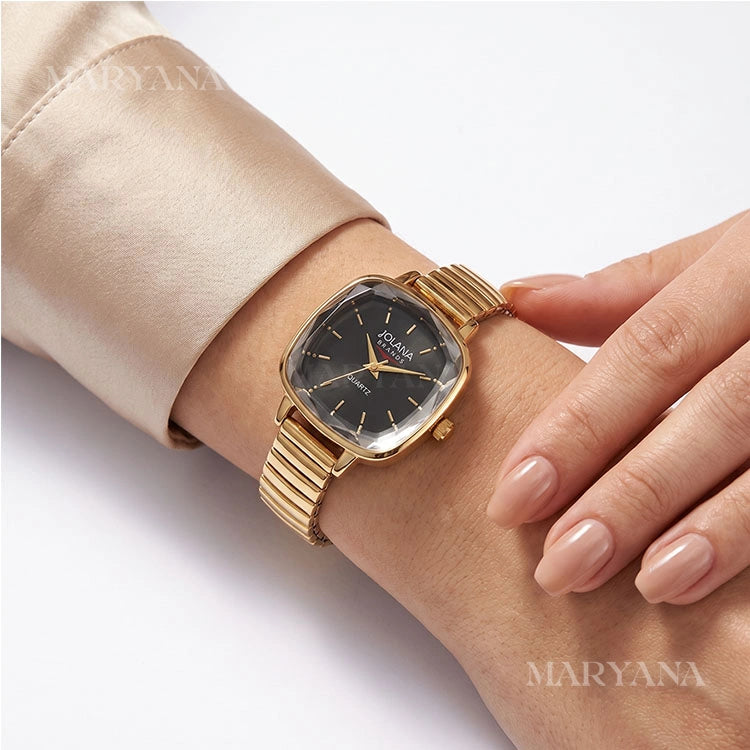 MONTRE CRISTAL DOUX DORÉ/N