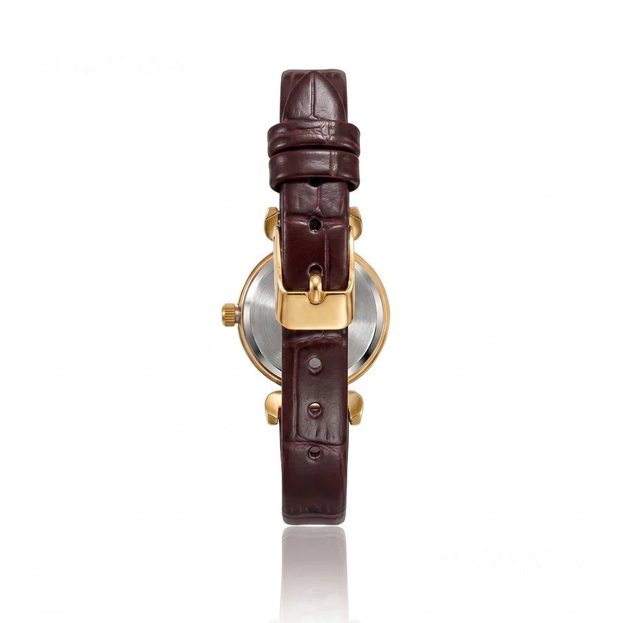 MONTRE LORENZA MARRON/DORÉ