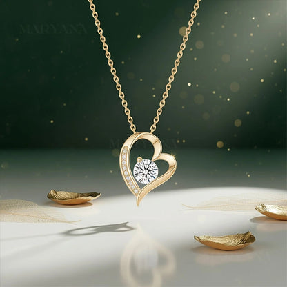 BOÎTE AMOUR ÉTERNEL AVEC COLLIER CŒUR PRÉCIEUX