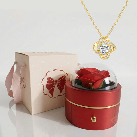 BOÎTE BLOOM LUXE AVEC COLLIER ÉCLAT ÉTERNEL