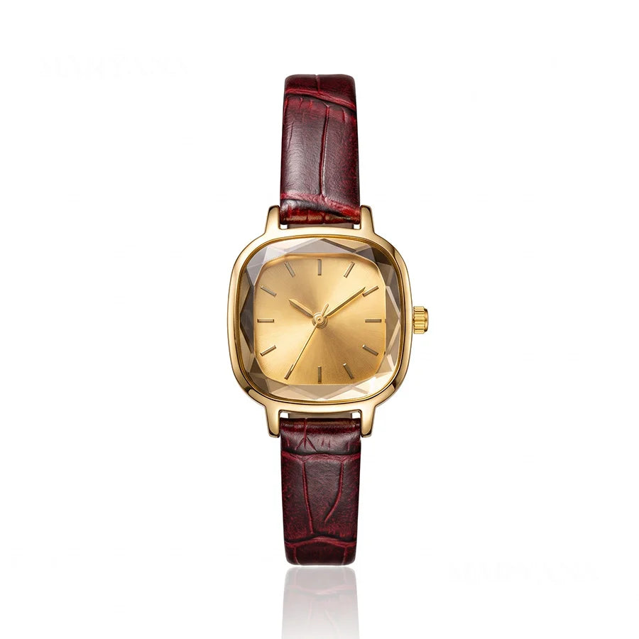 MONTRE CRYSTALIA MARRON/DORÉ
