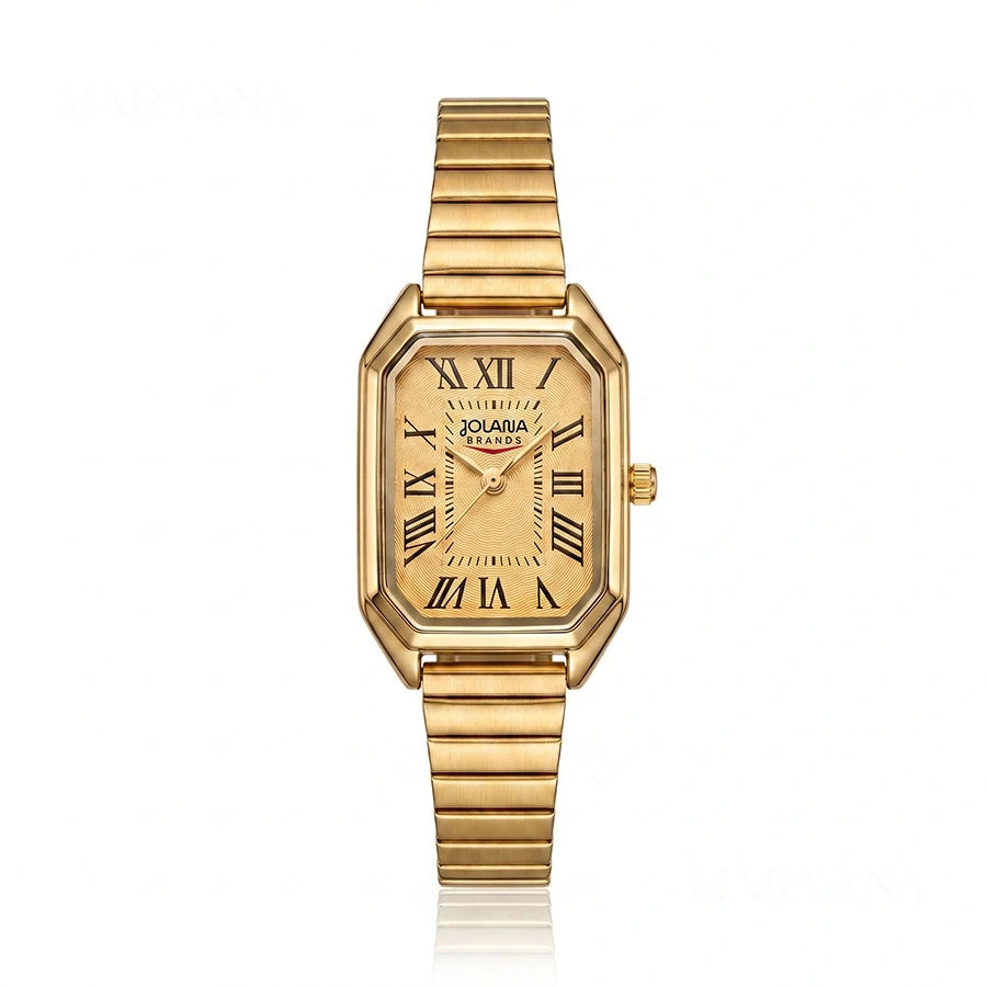 MONTRE ÉLÉGANCE SOLAIRE DORÉ/M