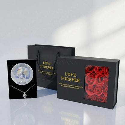 COLLIER CŒUR ÉTERNEL AVEC PERLE – ÉDITION LUXE