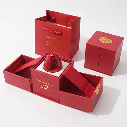 BOÎTE ÉCRIN D’AMOUR AVEC BAGUE CŒUR PRÉCIEUX