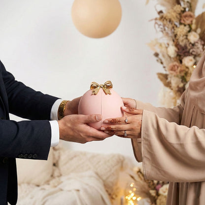 BOÎTE LA SPHÈRE MAGIQUE ROSE AVEC COLLIER ANGE D’AMOUR