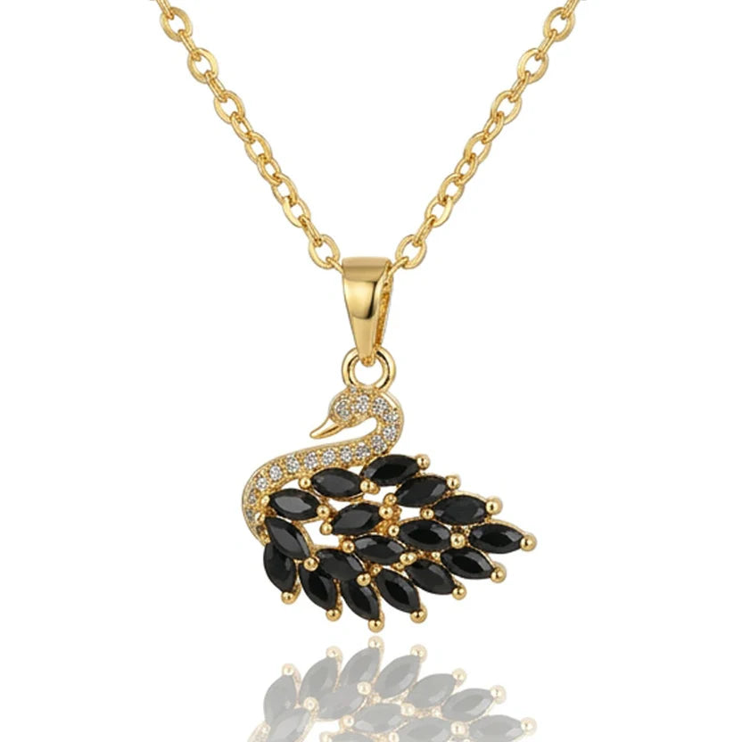 BOITE AMOUR ÉTERNEL BLANC AVEC COLLIER CYGNE IMPÉRIAL D/N