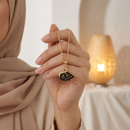 BOITE AMOUR INTEMPOREL AVEC COLLIER CYGNE IMPÉRIAL