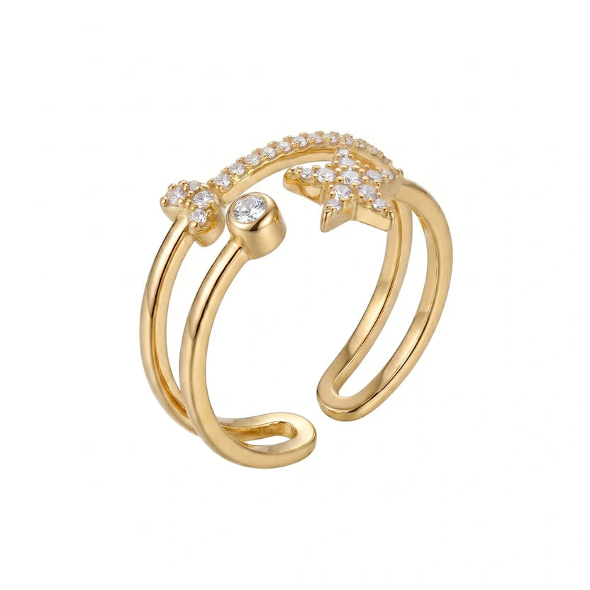 BAGUE ANNEAU OUVERT RÉGLABLE
