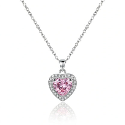 BOITE AMOUR ÉTERNEL ROSE AVEC COLLIER CŒUR ROSÉ