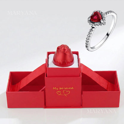 BOÎTE ÉCRIN D’AMOUR AVEC BAGUE CŒUR PRÉCIEUX