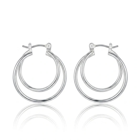 BOUCLES D'ORIELLES DOUBLES TORSADÉES