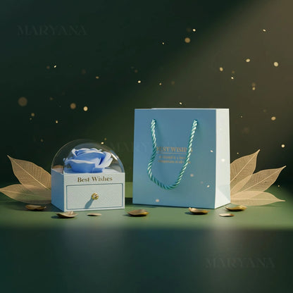 BOÎTE AMOUR ÉTERNEL BLEU - COLLIER OCEAN SHELL