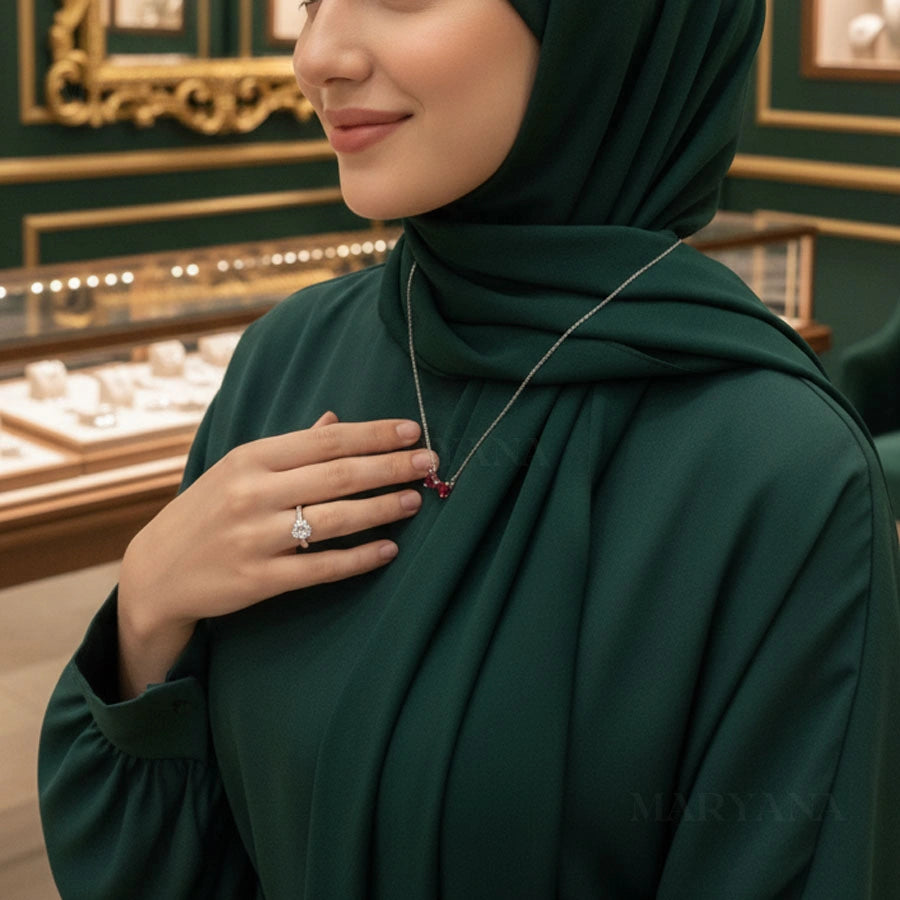 BOITE AMOUR ETERNEL NOIRE - COLLIER RUBY BOW