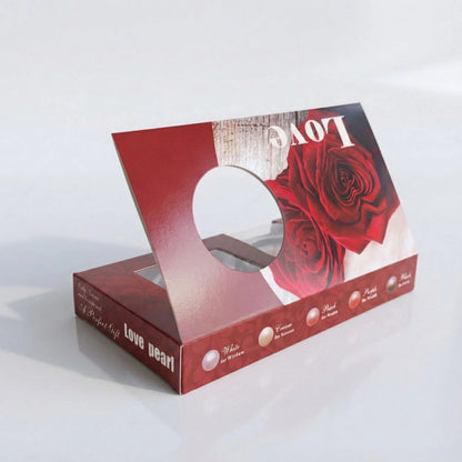 COLLIER CŒUR AVEC PERLE EN BOÎTE CADEAU