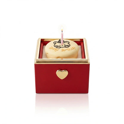 BOITE SURPRISE ROUGE  AVEC BAGUE CŒUR PRÉCIEUX ROUGE